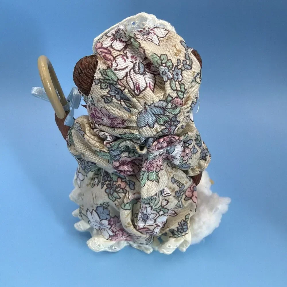 Russ Town Little Bo Peep Figure With Staff And Lamb. 5” Tall